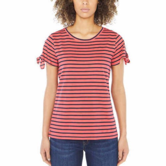 NAUTICA Women's Tie Sleeve Top - Picture 1 of 2